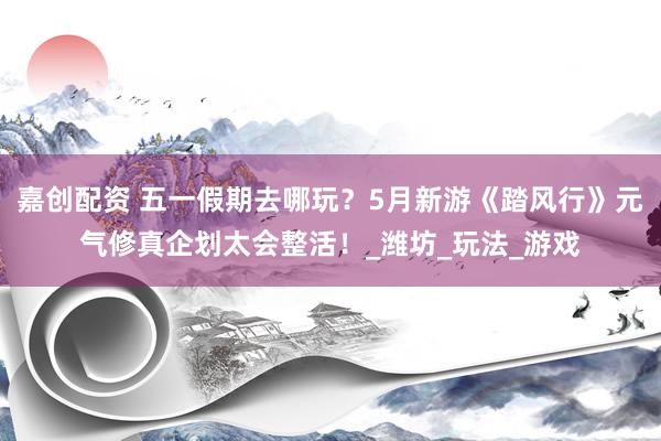 嘉创配资 五一假期去哪玩？5月新游《踏风行》元气修真企划太会整活！_潍坊_玩法_游戏