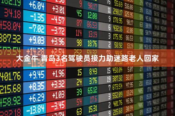 大金牛 青岛3名驾驶员接力助迷路老人回家