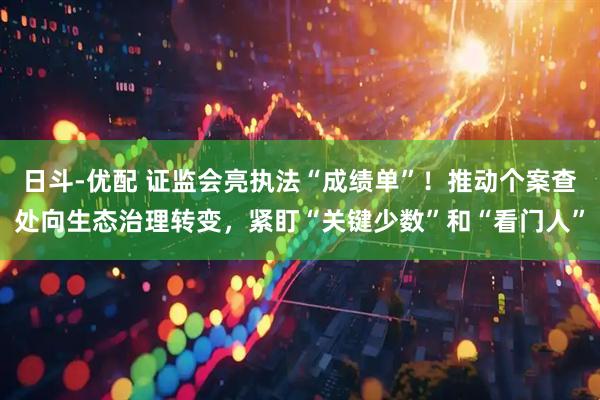 日斗-优配 证监会亮执法“成绩单”！推动个案查处向生态治理转变，紧盯“关键少数”和“看门人”